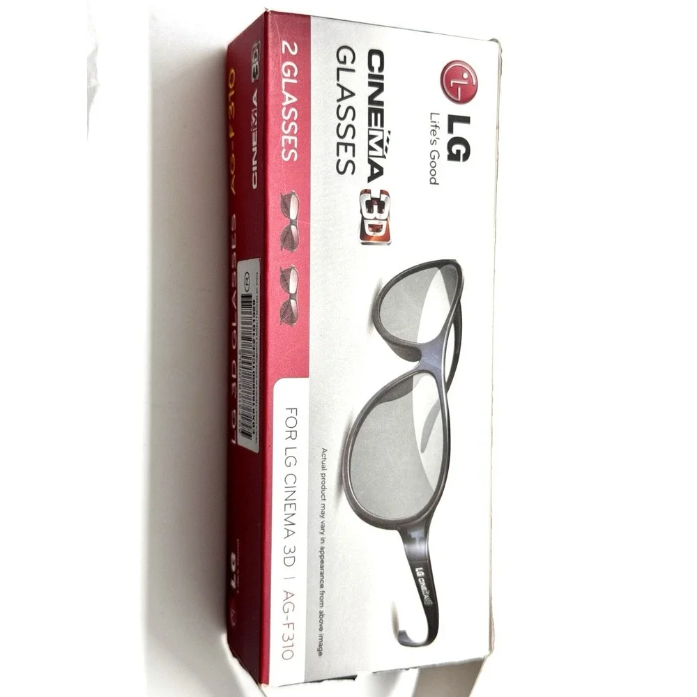LG‎ AG-F310 Cinema 3D Glasses Black Open Box New Unused 1 Pair